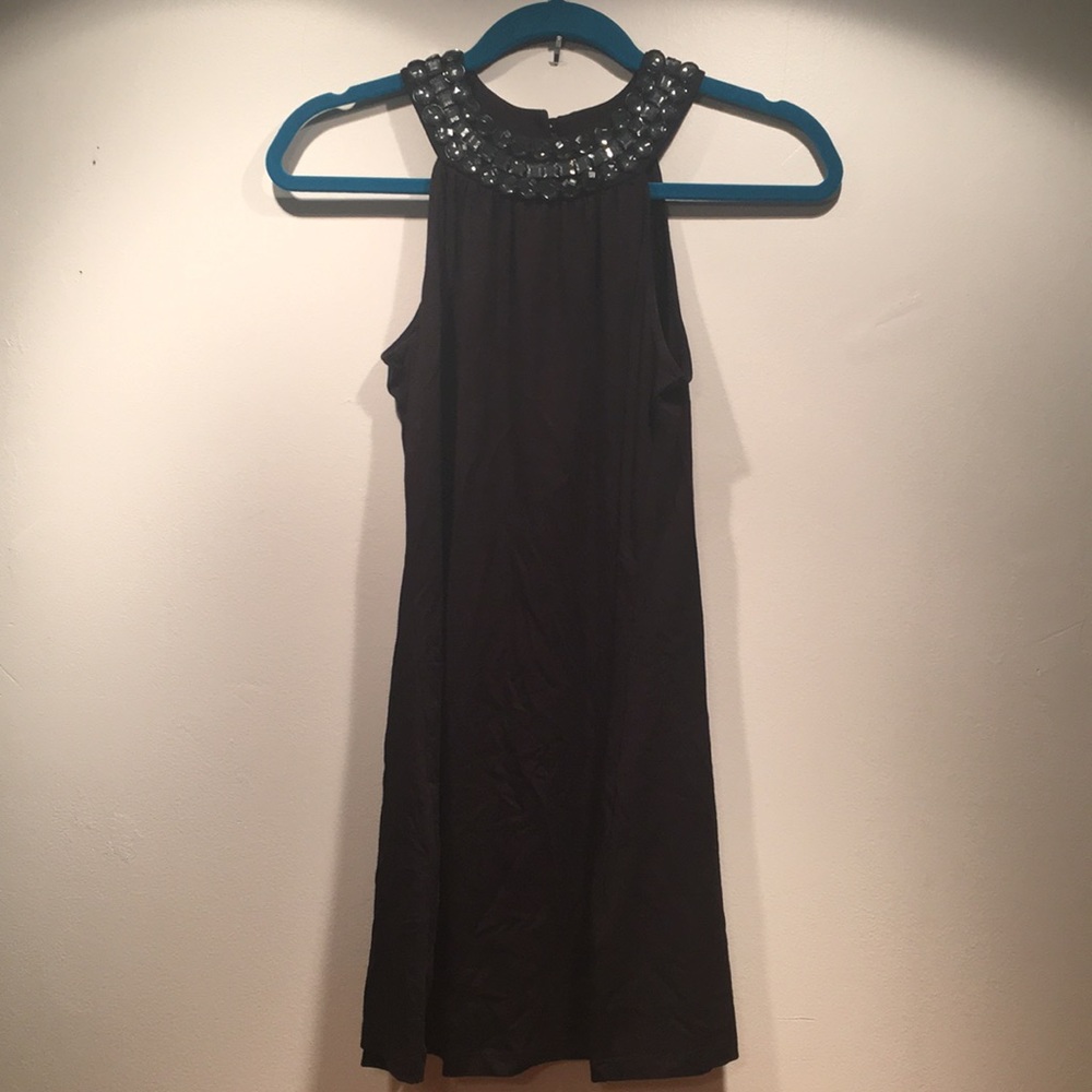 Black A line shift dress